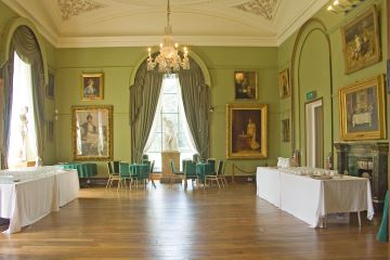 Green Drawing Room set out for an event