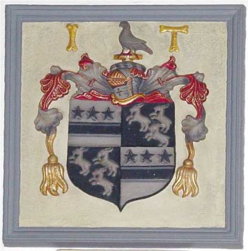 Arms of Sir John Towneley and Isabella Pilkington